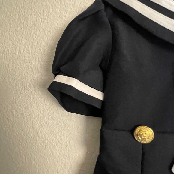 LA SUN INC.  Sailor Dress Brand New Blue And White - Picture 2 of 4